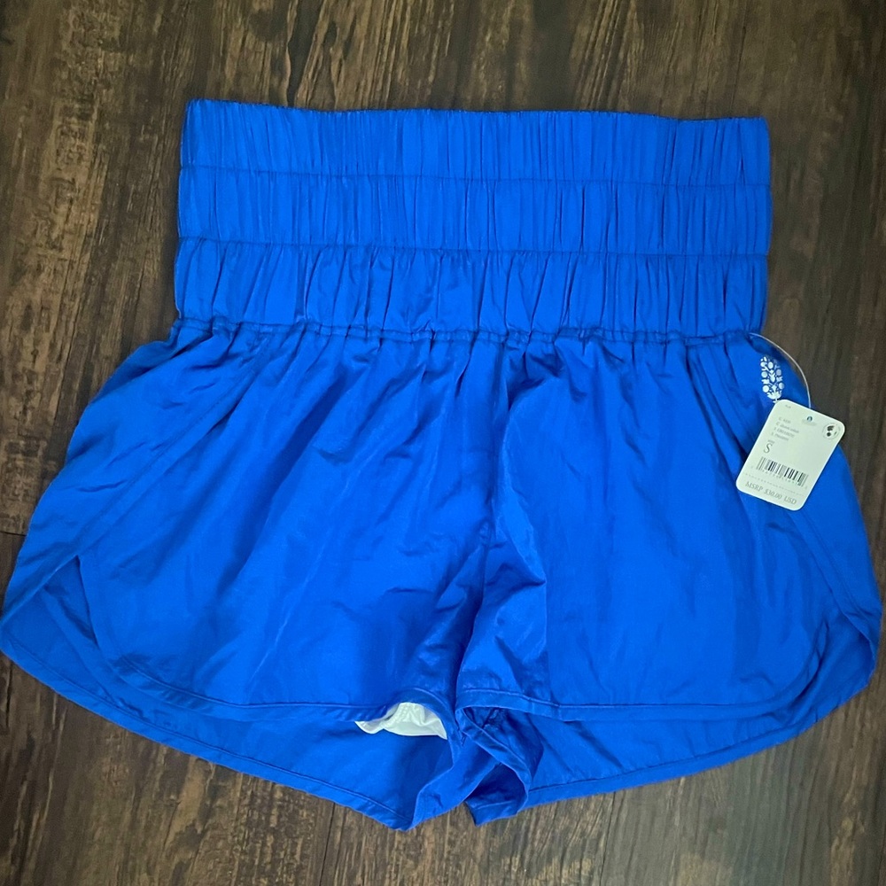 NWT Free People The Way Home shorts solid bright royal blue!